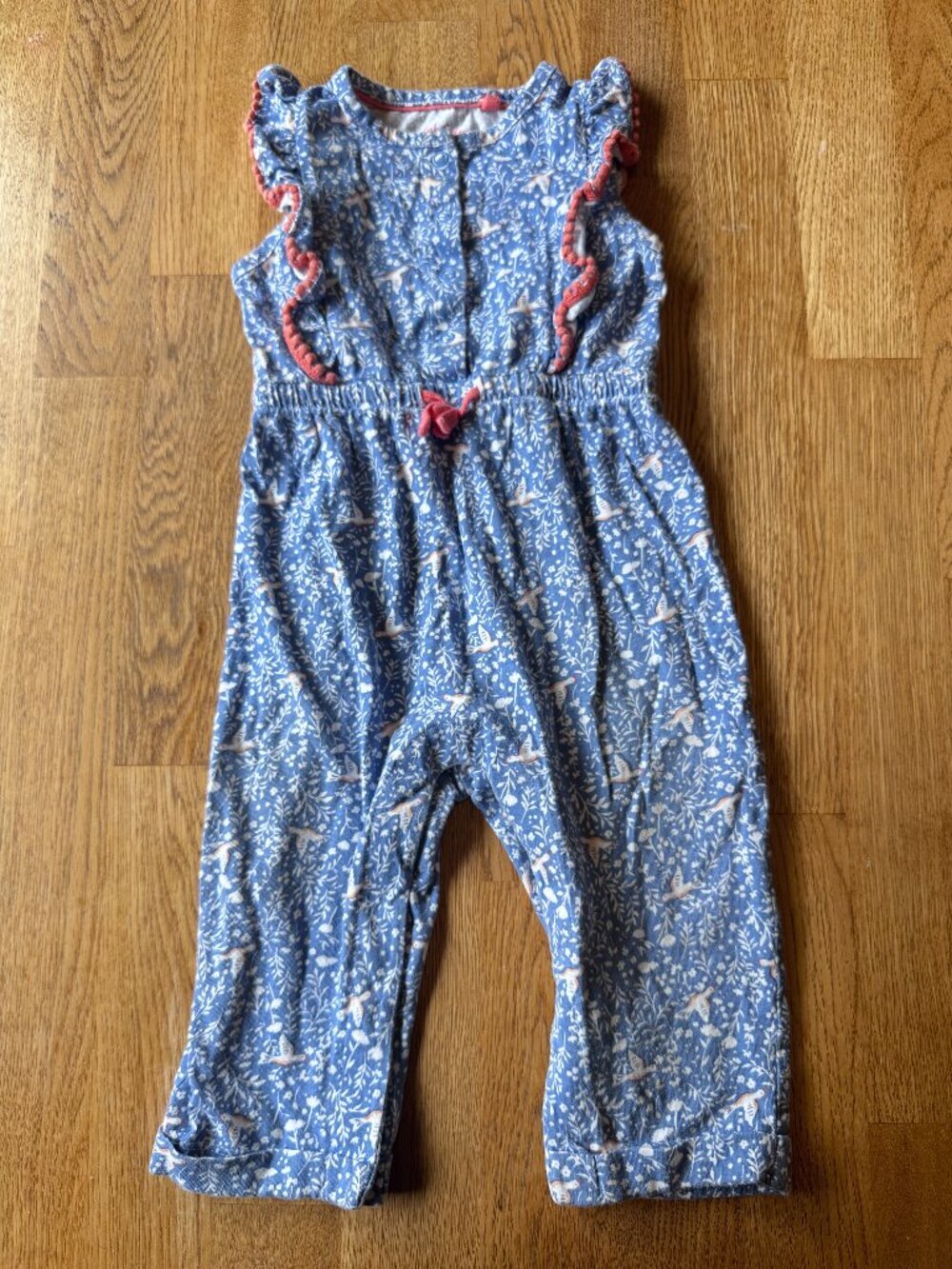 Baby Boden Blue Floral Jumpsuit Size 12-18 Month
